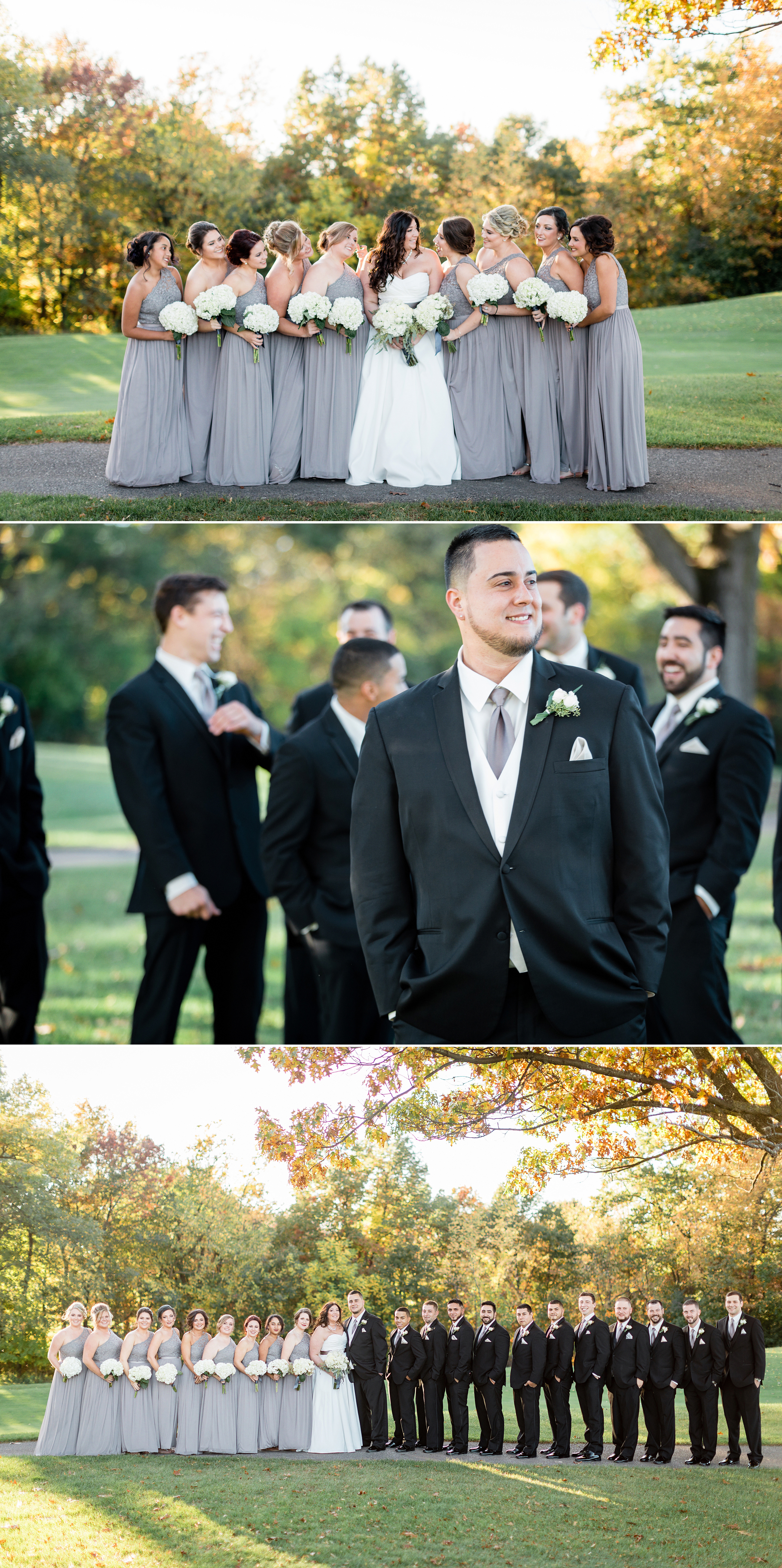Bridal Party photos from a Paint Creek Country Club Wedding
