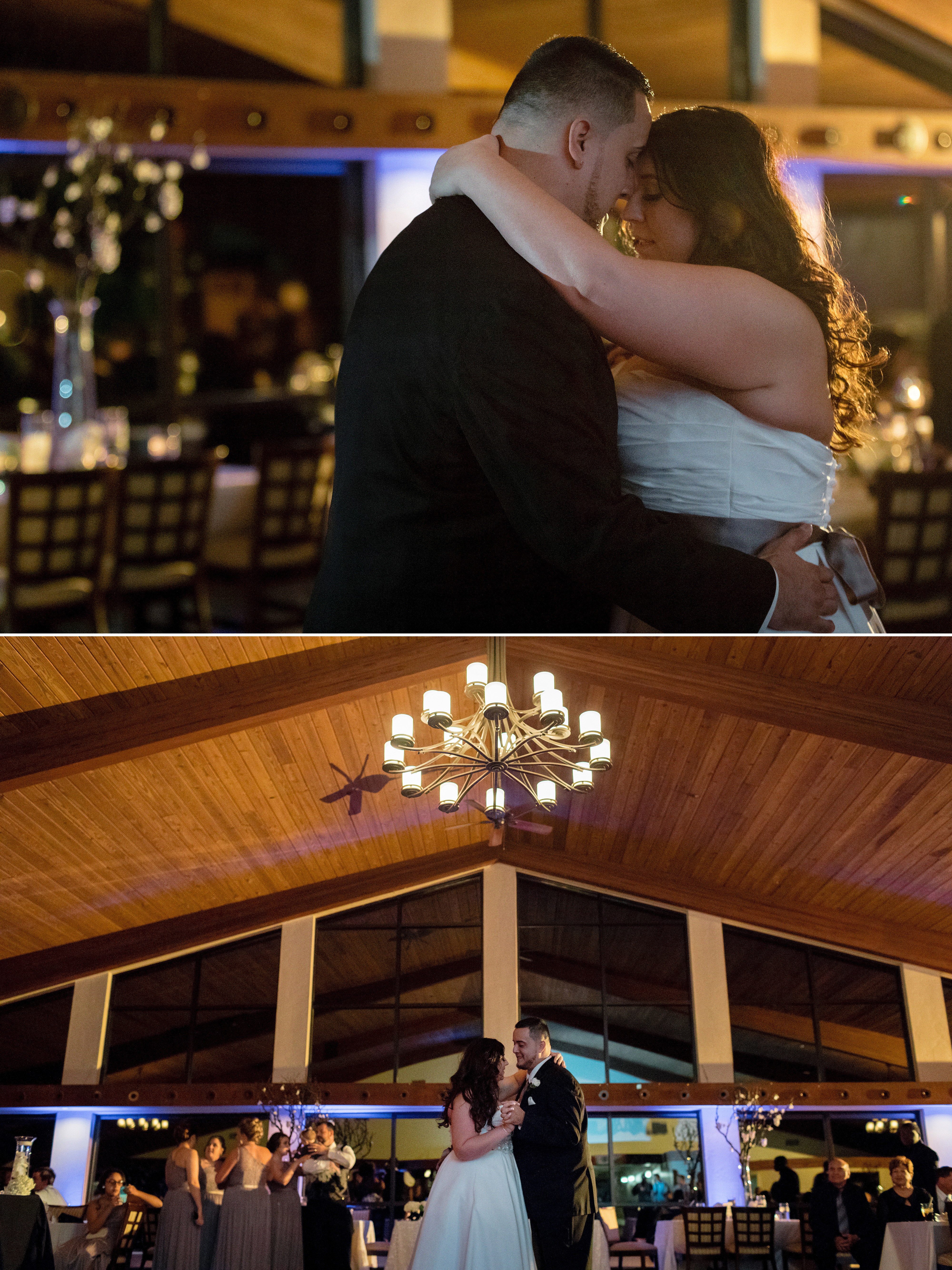 A collage of wedding photos from a Paint Creek Country Club Wedding