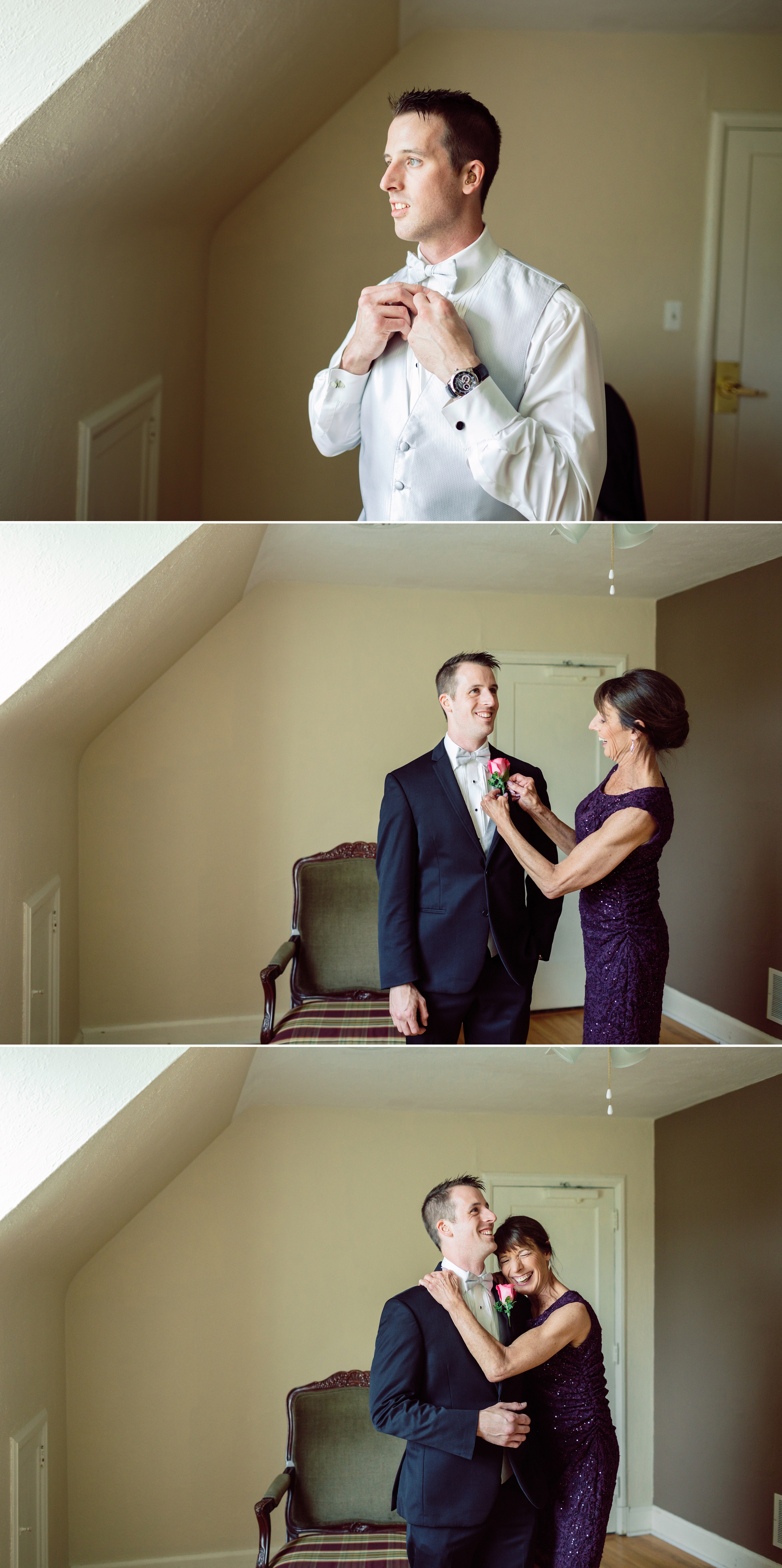 Groom getting ready photos at a Glen Oaks Country Club Wedding in Livonia Michigan
