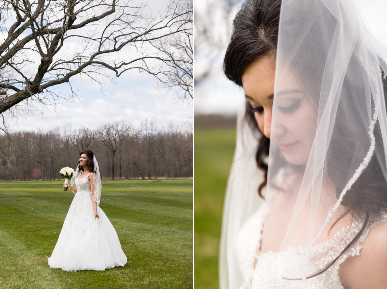 Bridal Portrait on the golf course at the Atlas Valley Country Club