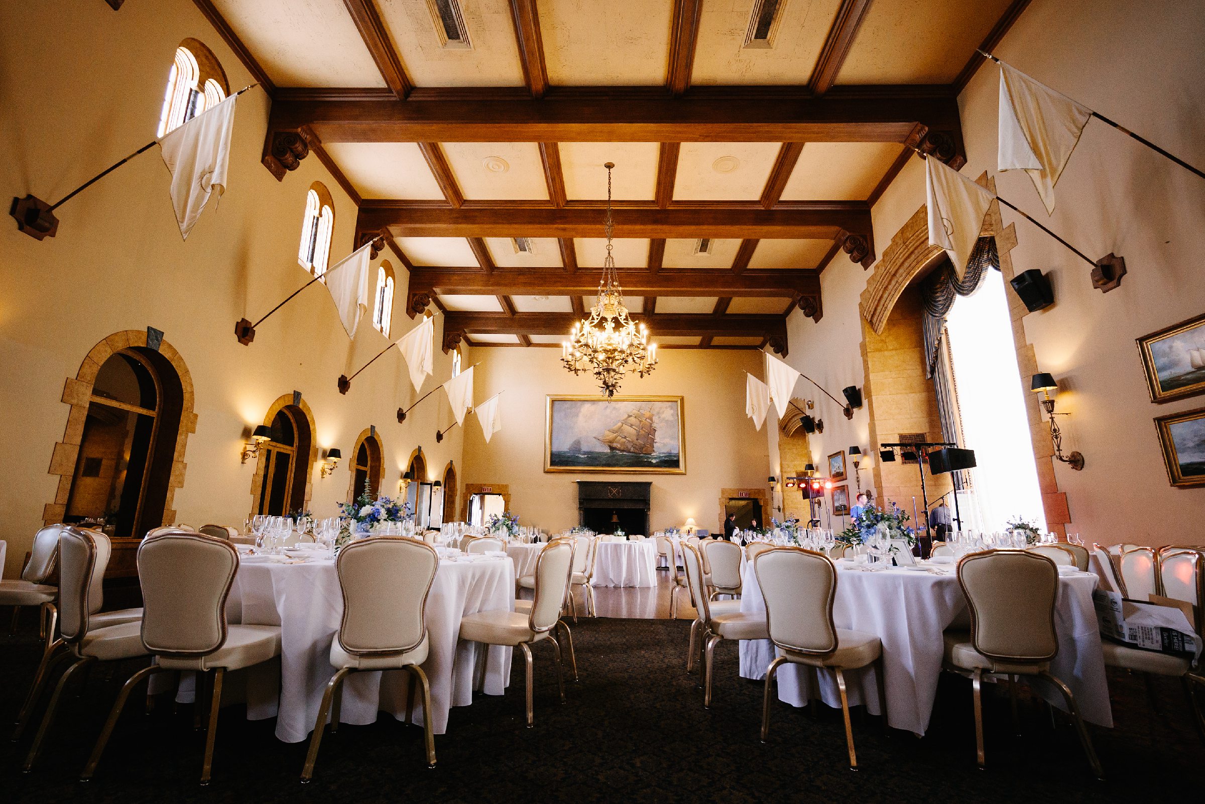 Detailed reception shot at the Grosse Pointe Yacht Club by Detroit Wedding Photographer Michele Maloney