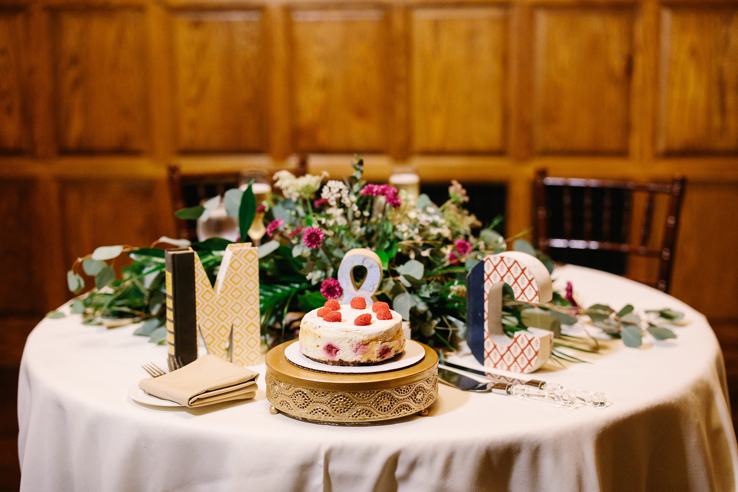 Cake table shot by Detroit Wedding Photographer Michele Maloney
