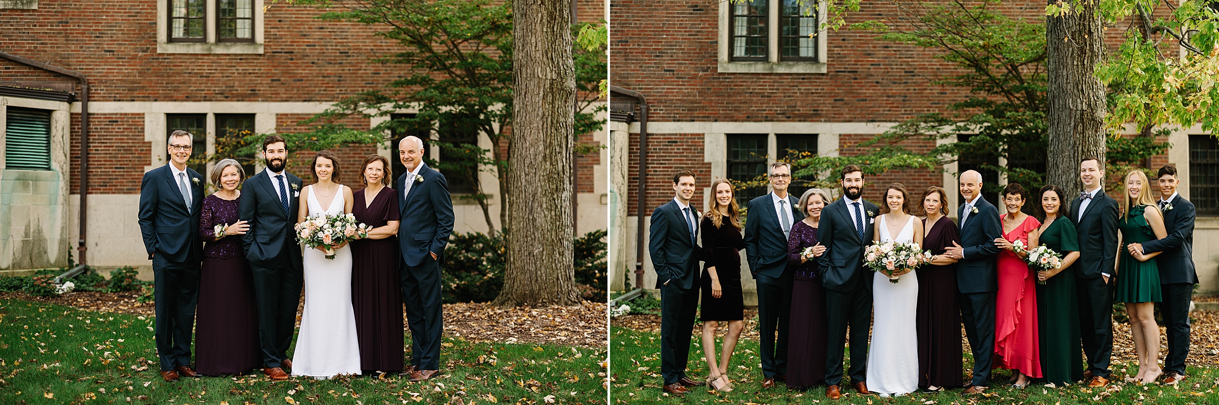 Formals of the bride and groom's family by Detroit Wedding Photographer Michele Maloney