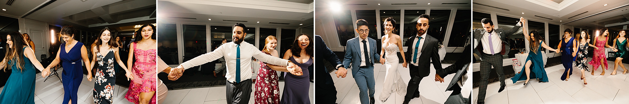 Guests busting out moves on the dance floor at Wabeek Country Club by Detroit Wedding Photographer Michele Maloney