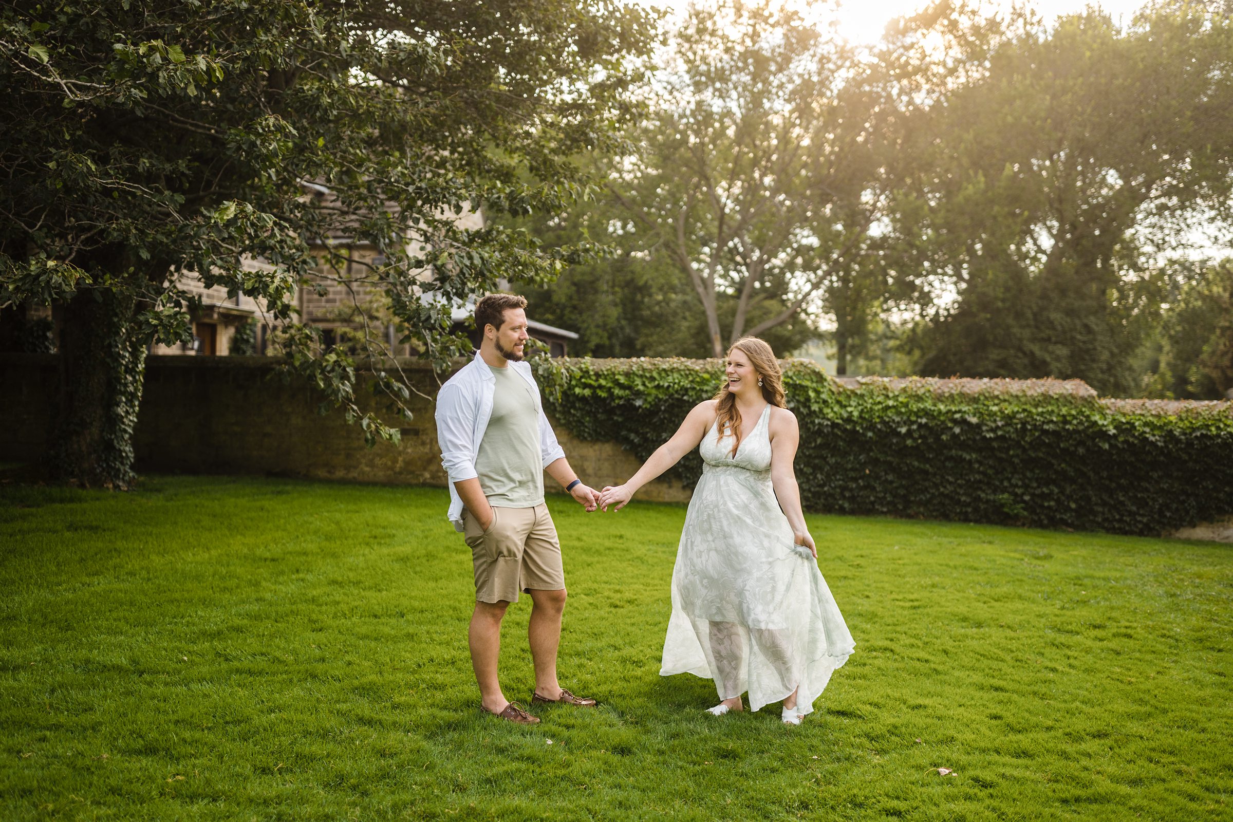 engagement photos on the grounds of the Ford House by Michele Maloney Photography