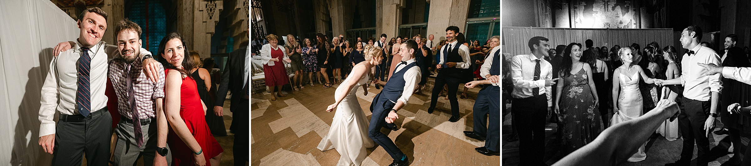 Dancing at a wedding  at the Guardian Building in Detroit by Michele Maloney Photography