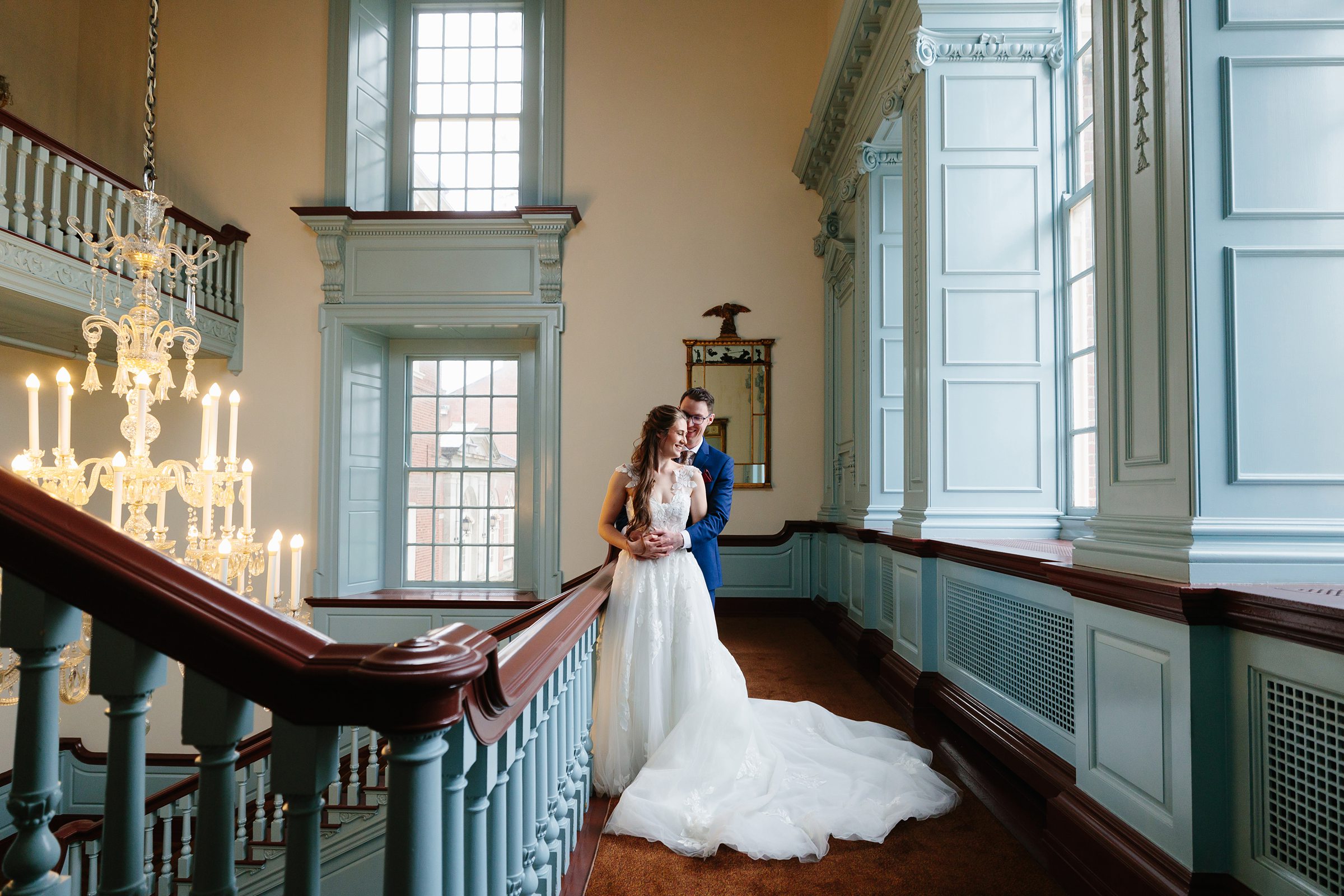 bride and groom portraits at the Henry Ford Museum by Michele Maloney Photography