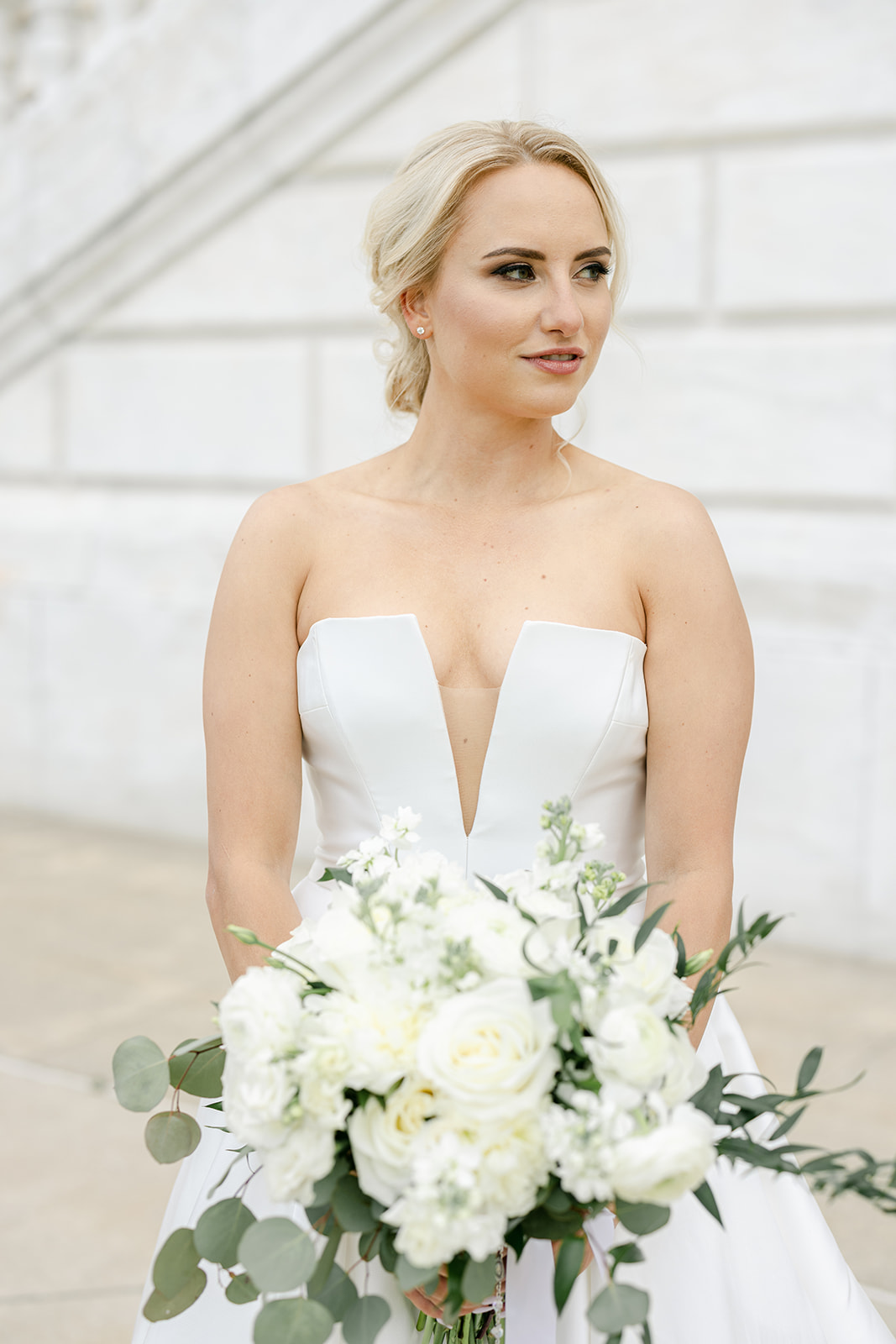 bridal portrait at Dearborn Country Club wedding by Michele Maloney Photography
