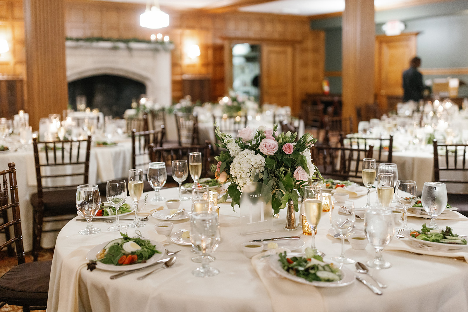 Elegant reception details from Aubrey and Alex’s June wedding at Gem Theatre.