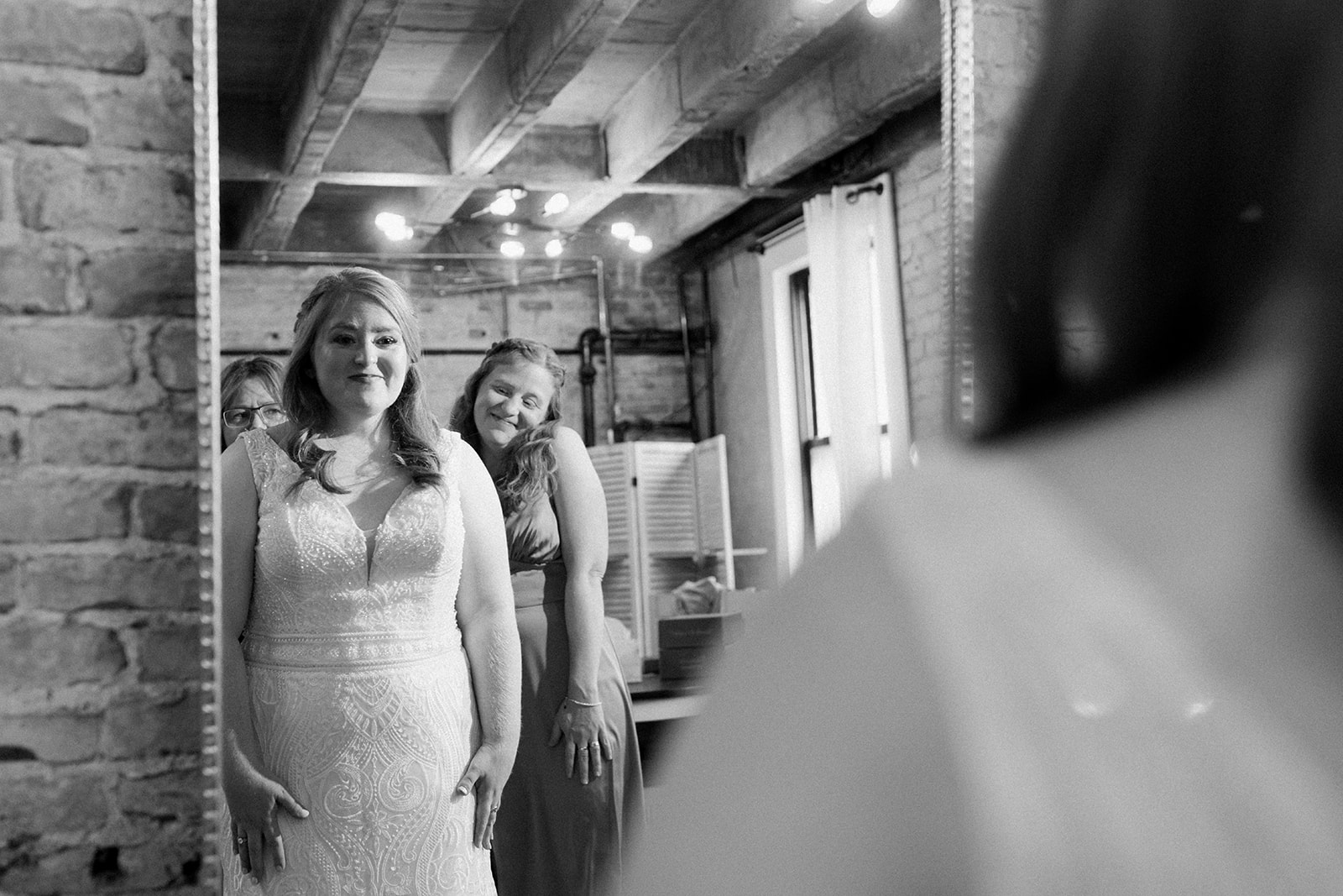 Bride getting ready at The Treasury before June wedding
