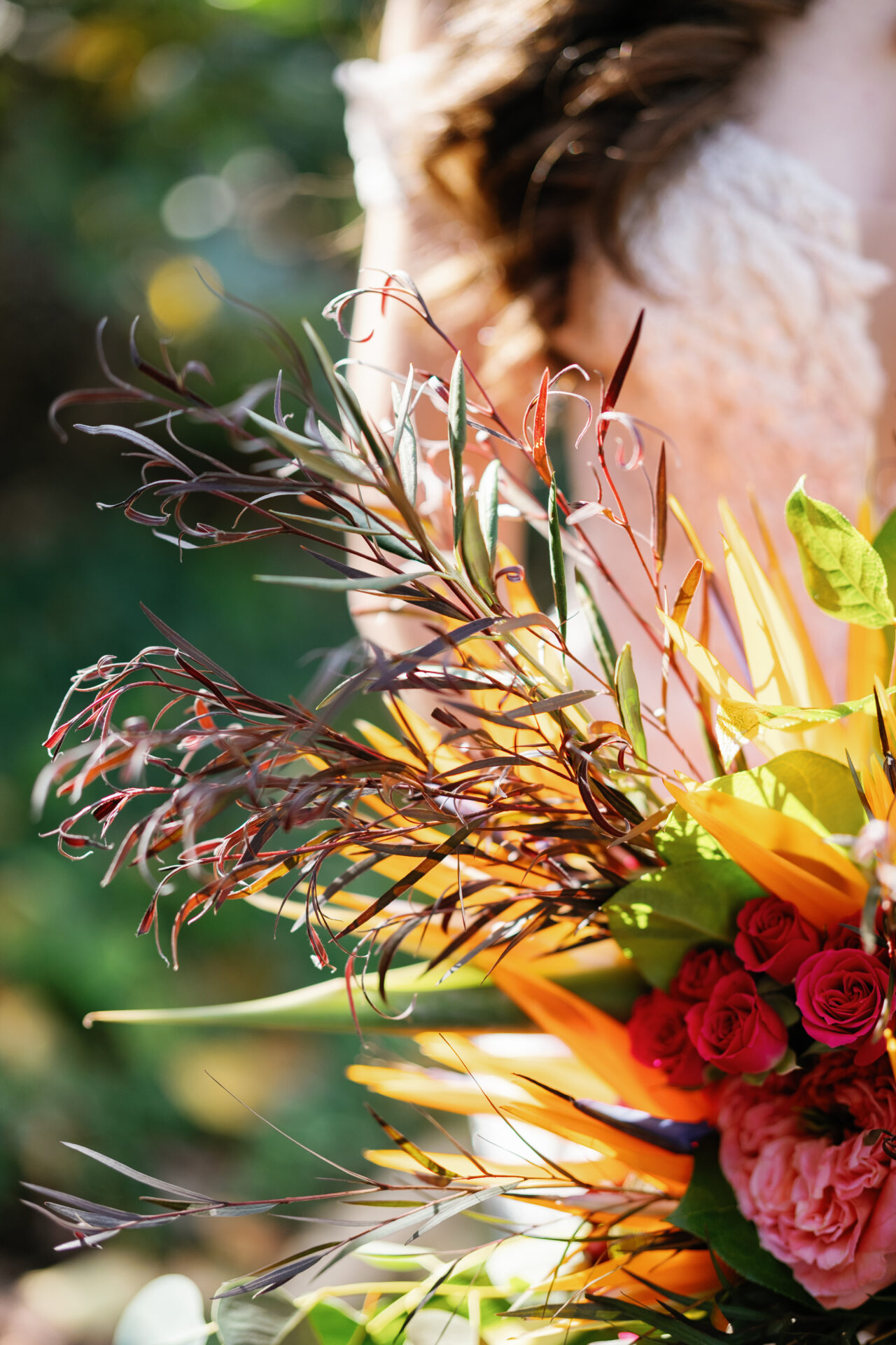 Close-up of the bride’s bouquet during the Fall Wedding at the Kensington Hotel