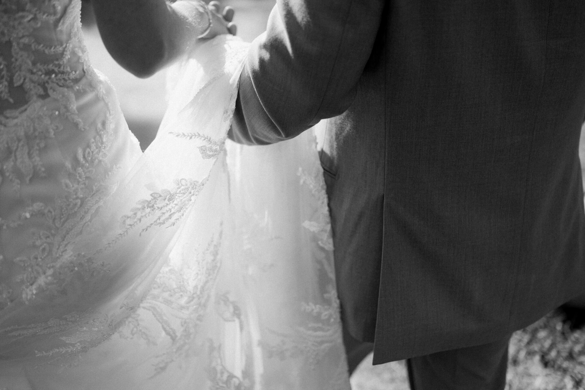 Bride and groom sharing a quiet moment during their Fall Wedding at the Kensington Hotel
