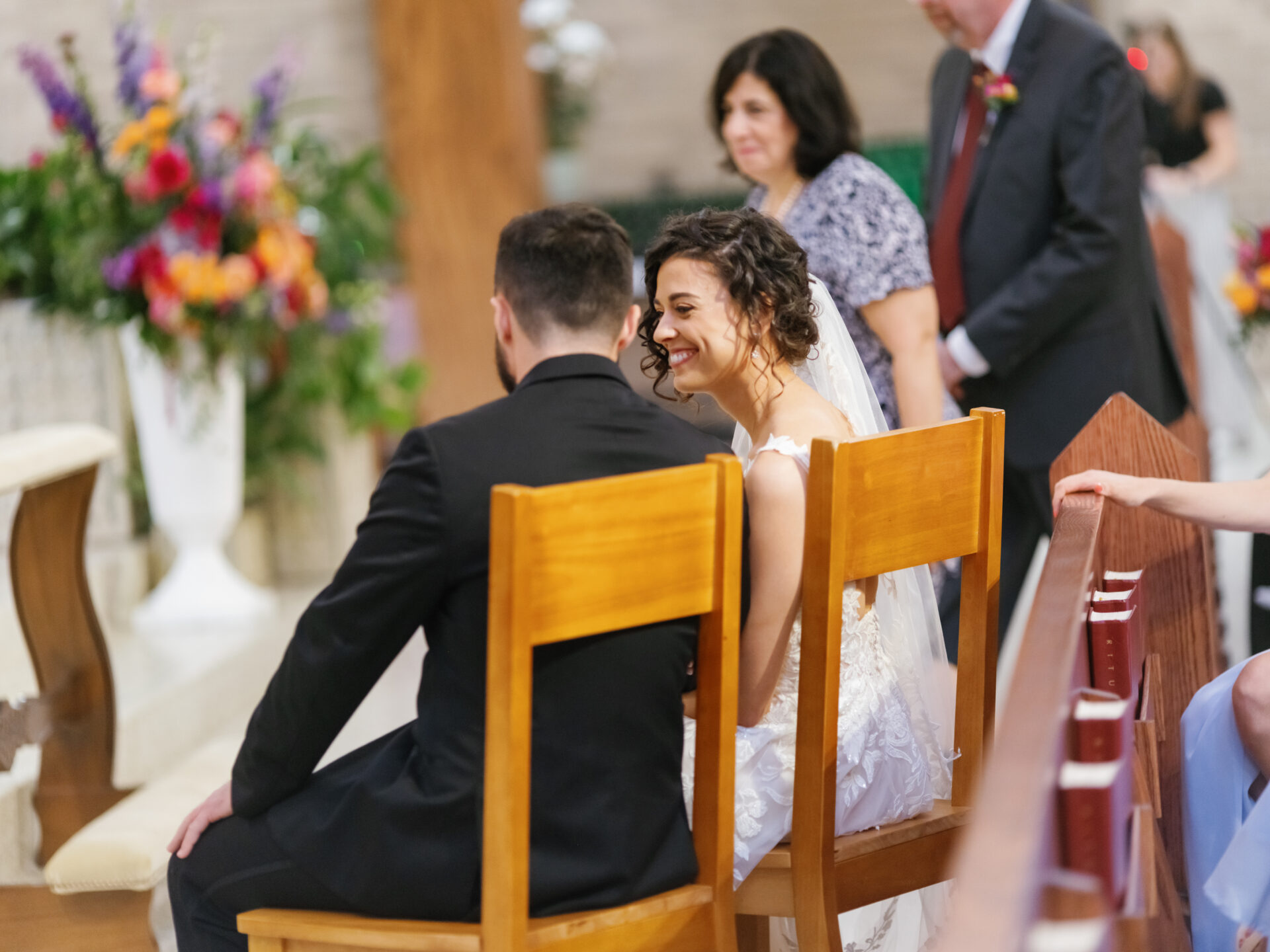 Couple during their Toledo Wedding ceremony.
