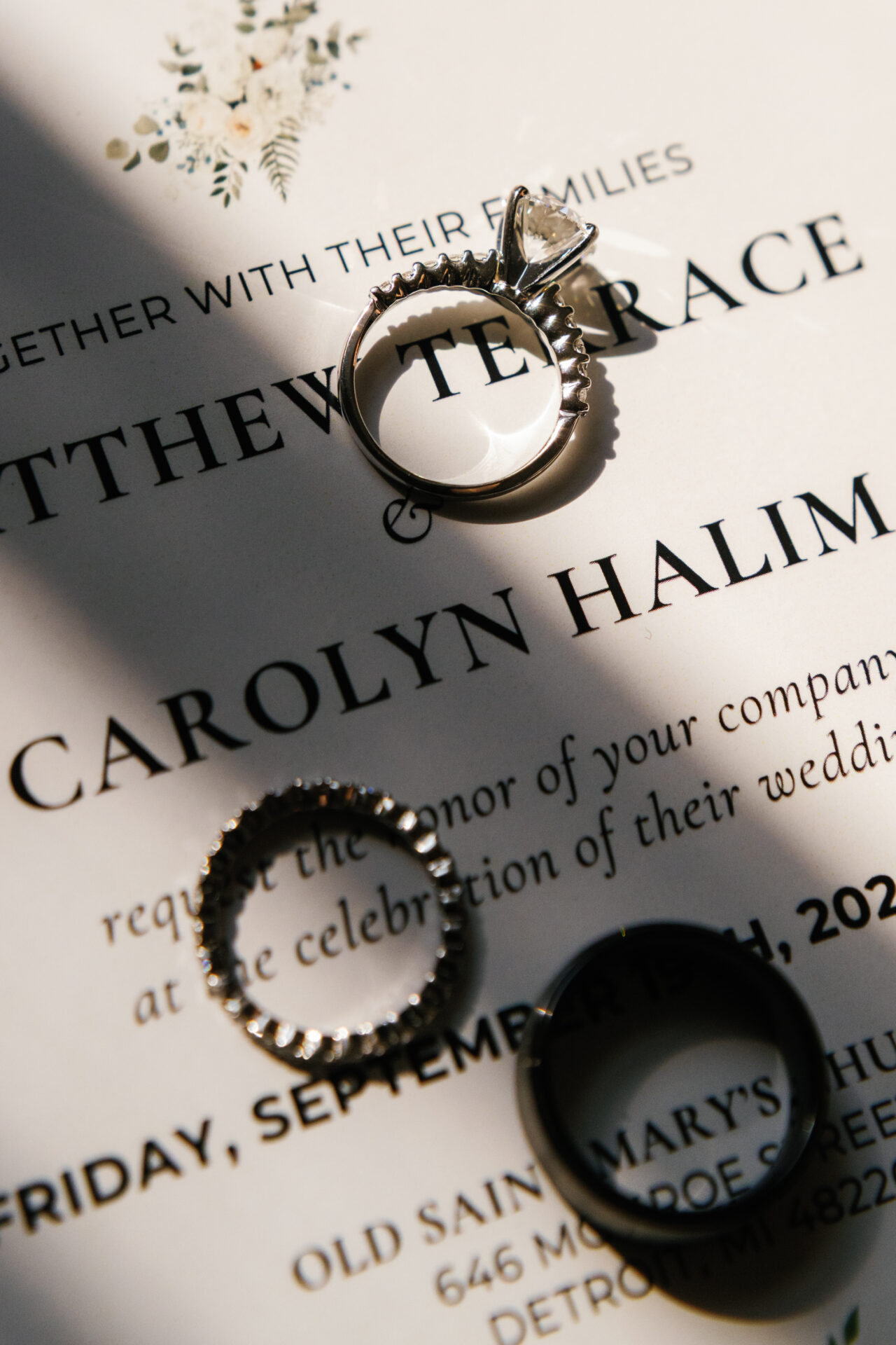 Wedding detail from Matt and Carolyn’s Colony Club Fusion Wedding at the Colony Club.